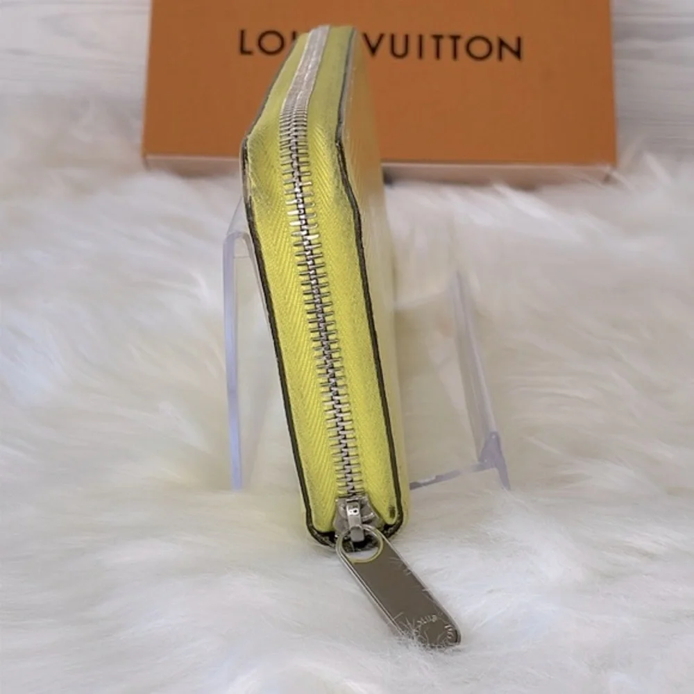 Louis Vuitton Yellow Epi Zippy‎ Wallet